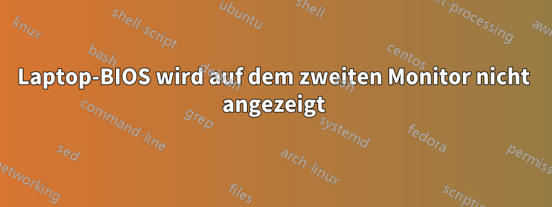 Laptop-BIOS wird auf dem zweiten Monitor nicht angezeigt