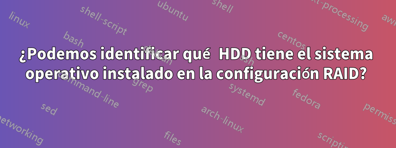 ¿Podemos identificar qué HDD tiene el sistema operativo instalado en la configuración RAID?