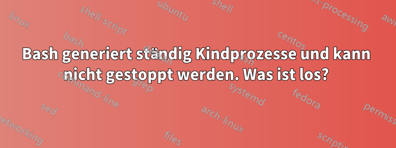 Bash generiert ständig Kindprozesse und kann nicht gestoppt werden. Was ist los?