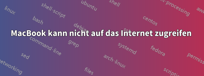 MacBook kann nicht auf das Internet zugreifen