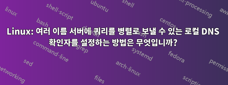 Linux: 여러 이름 서버에 쿼리를 병렬로 보낼 수 있는 로컬 DNS 확인자를 설정하는 방법은 무엇입니까?