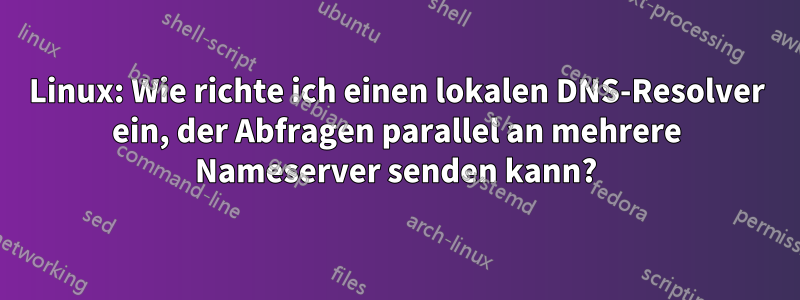 Linux: Wie richte ich einen lokalen DNS-Resolver ein, der Abfragen parallel an mehrere Nameserver senden kann?