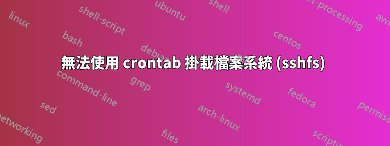 無法使用 crontab 掛載檔案系統 (sshfs)