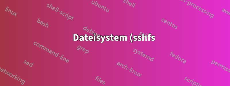 Dateisystem (sshfs) kann nicht mit crontab gemountet werden