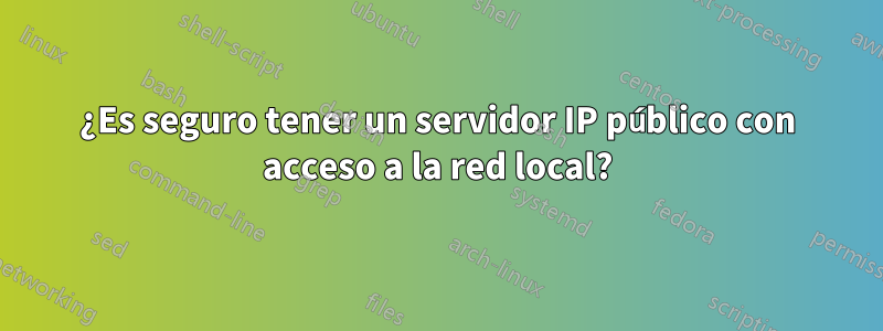 ¿Es seguro tener un servidor IP público con acceso a la red local?