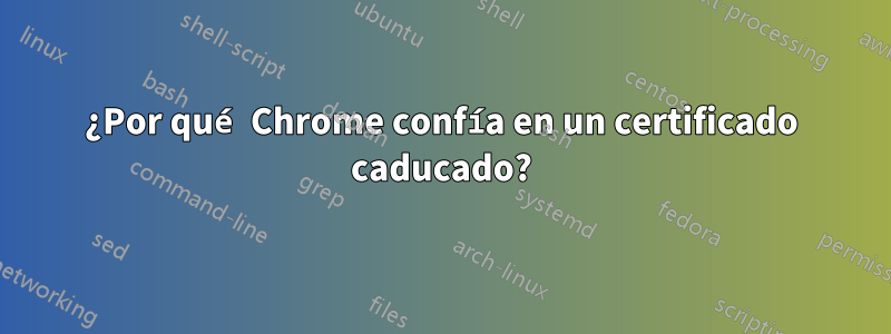 ¿Por qué Chrome confía en un certificado caducado?