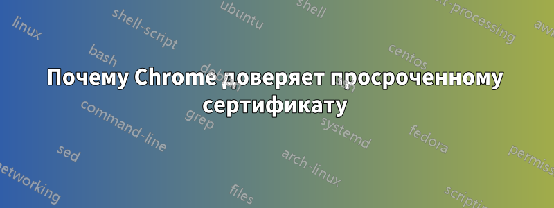 Почему Chrome доверяет просроченному сертификату