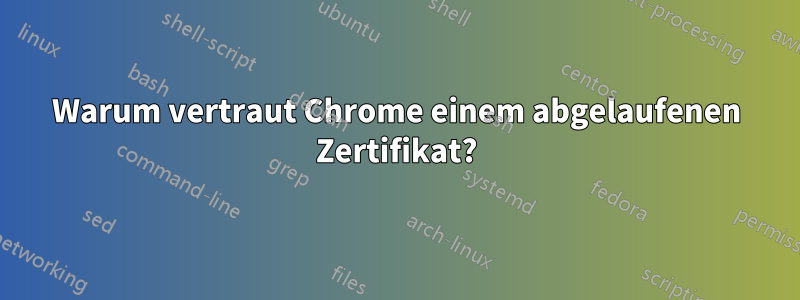 Warum vertraut Chrome einem abgelaufenen Zertifikat?