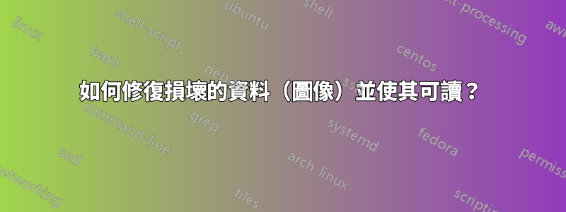 如何修復損壞的資料（圖像）並使其可讀？