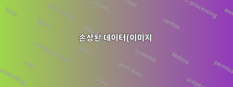 손상된 데이터(이미지)를 복구하고 읽을 수 있게 만드는 방법은 무엇입니까?