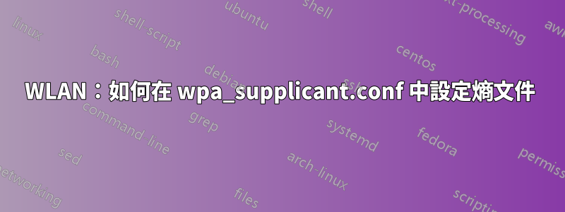 WLAN：如何在 wpa_supplicant.conf 中設定熵文件