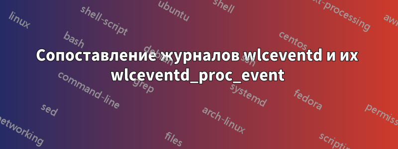 Сопоставление журналов wlceventd и их wlceventd_proc_event