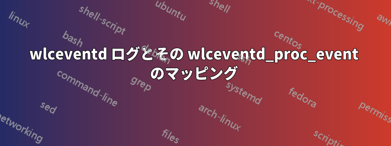 wlceventd ログとその wlceventd_proc_event のマッピング