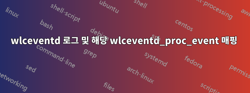 wlceventd 로그 및 해당 wlceventd_proc_event 매핑