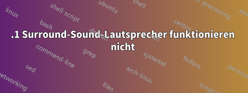 5.1 Surround-Sound-Lautsprecher funktionieren nicht