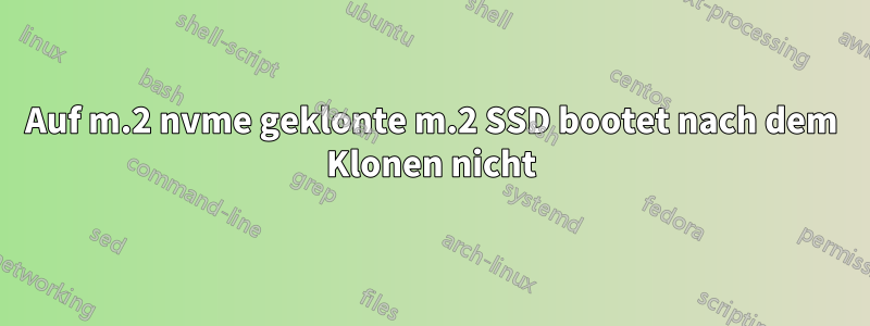 Auf m.2 nvme geklonte m.2 SSD bootet nach dem Klonen nicht