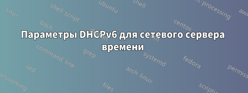 Параметры DHCPv6 для сетевого сервера времени