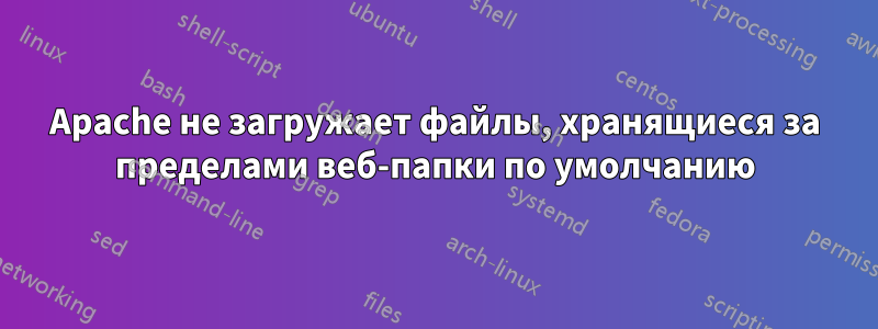 Apache не загружает файлы, хранящиеся за пределами веб-папки по умолчанию