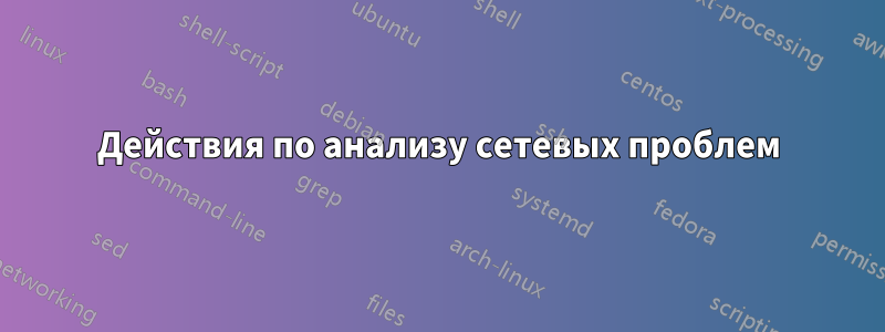 Действия по анализу сетевых проблем