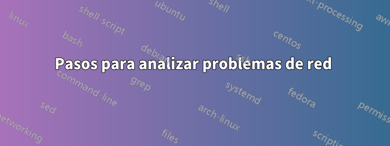 Pasos para analizar problemas de red