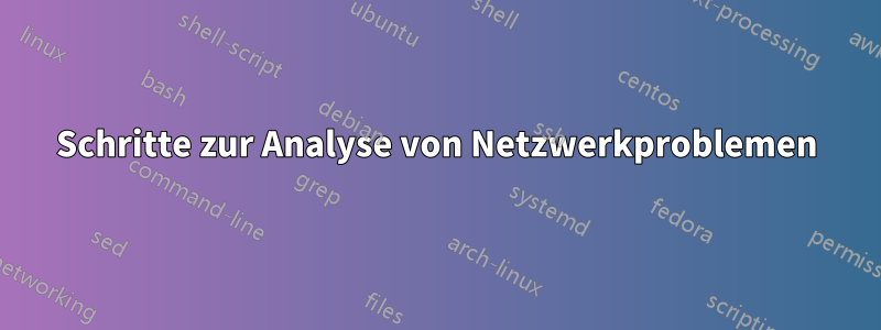 Schritte zur Analyse von Netzwerkproblemen