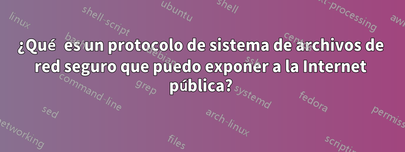 ¿Qué es un protocolo de sistema de archivos de red seguro que puedo exponer a la Internet pública?