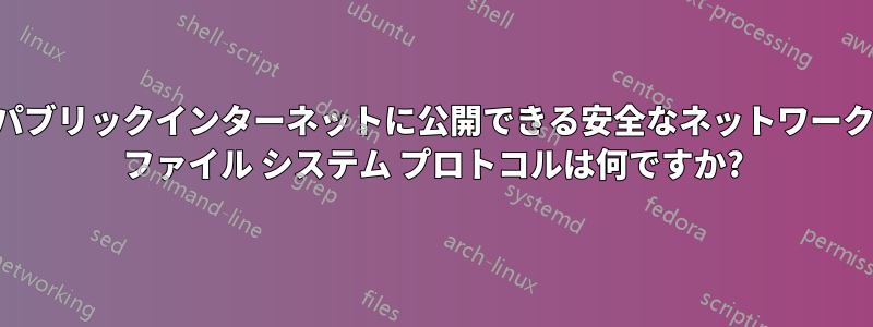 パブリックインターネットに公開できる安全なネットワーク ファイル システム プロトコルは何ですか?