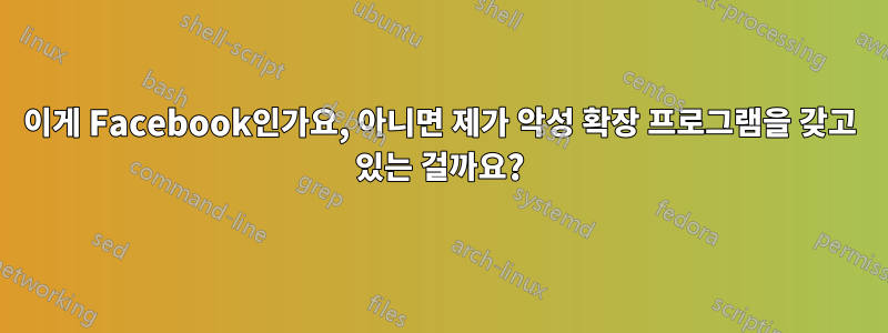 이게 Facebook인가요, 아니면 제가 악성 확장 프로그램을 갖고 있는 걸까요?