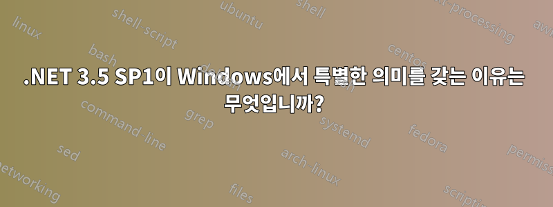 .NET 3.5 SP1이 Windows에서 특별한 의미를 갖는 이유는 무엇입니까?