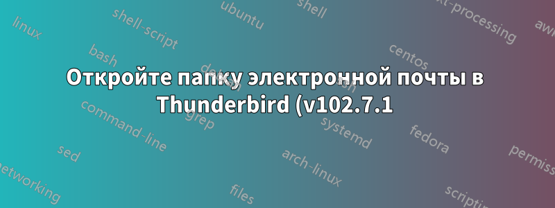 Откройте папку электронной почты в Thunderbird (v102.7.1) с помощью командной строки Windows
