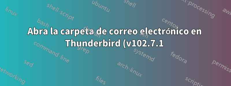 Abra la carpeta de correo electrónico en Thunderbird (v102.7.1) usando la línea de comando de Windows