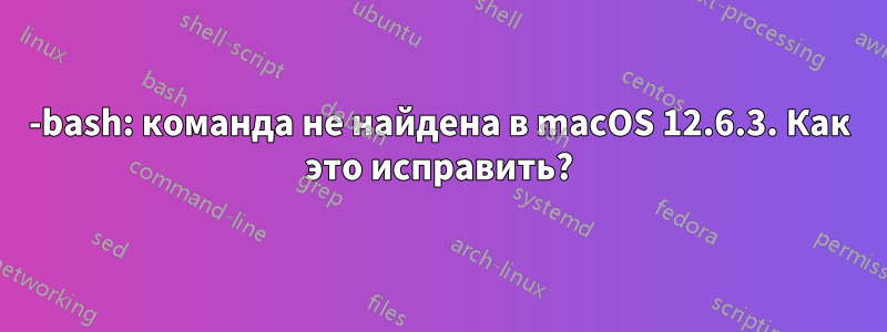 -bash: команда не найдена в macOS 12.6.3. Как это исправить?