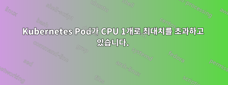 Kubernetes Pod가 CPU 1개로 최대치를 초과하고 있습니다.