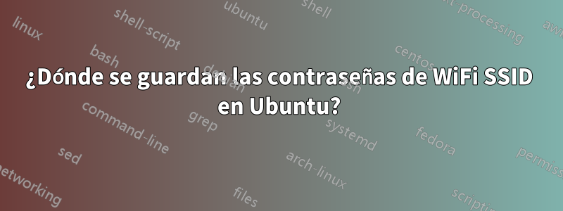 ¿Dónde se guardan las contraseñas de WiFi SSID en Ubuntu?