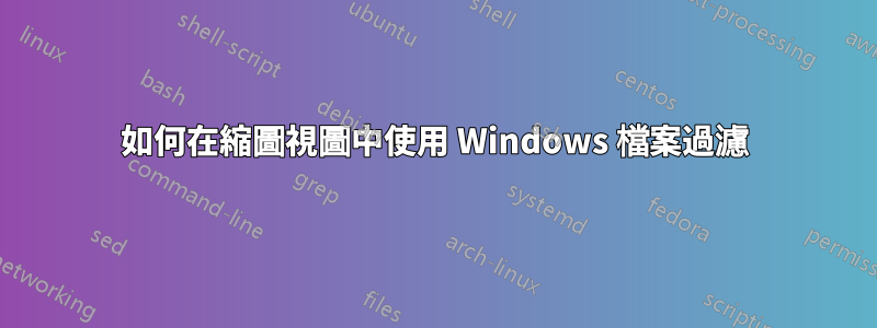 如何在縮圖視圖中使用 Windows 檔案過濾