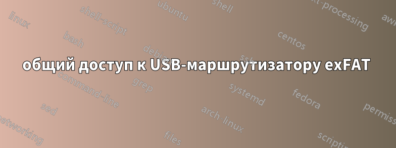 общий доступ к USB-маршрутизатору exFAT