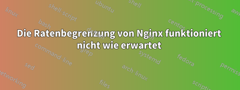 Die Ratenbegrenzung von Nginx funktioniert nicht wie erwartet