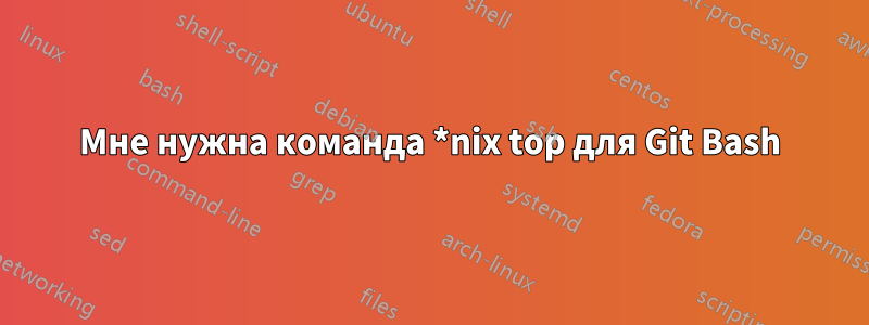 Мне нужна команда *nix top для Git Bash