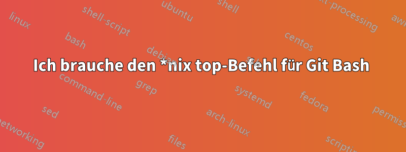 Ich brauche den *nix top-Befehl für Git Bash