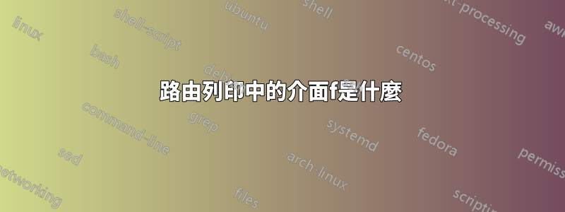 路由列印中的介面f是什麼