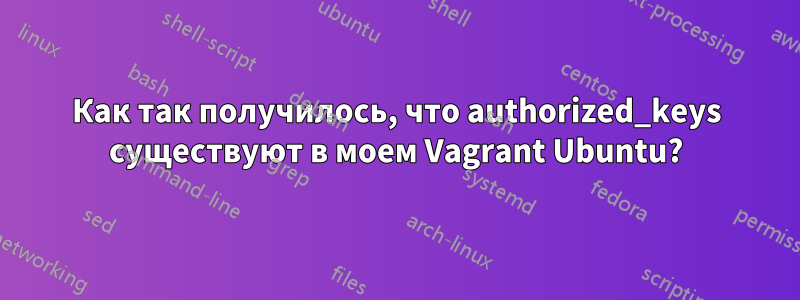 Как так получилось, что authorized_keys существуют в моем Vagrant Ubuntu?