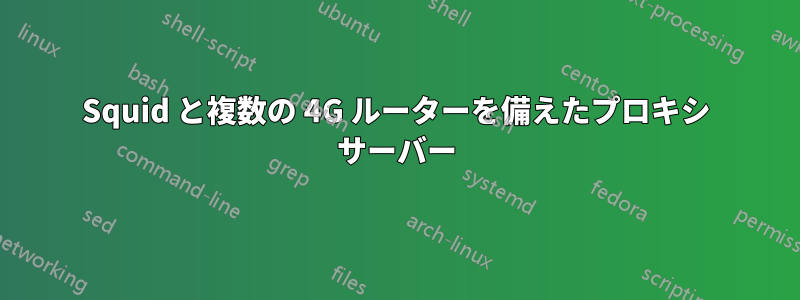 Squid と複数の 4G ルーターを備えたプロキシ サーバー