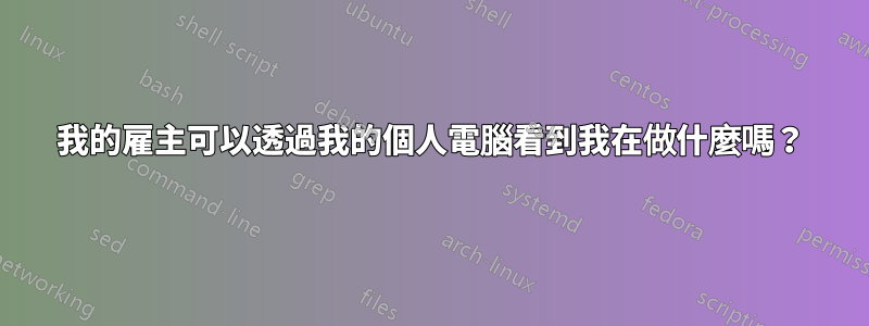 我的雇主可以透過我的個人電腦看到我在做什麼嗎？