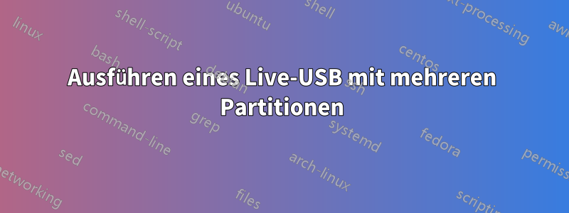Ausführen eines Live-USB mit mehreren Partitionen