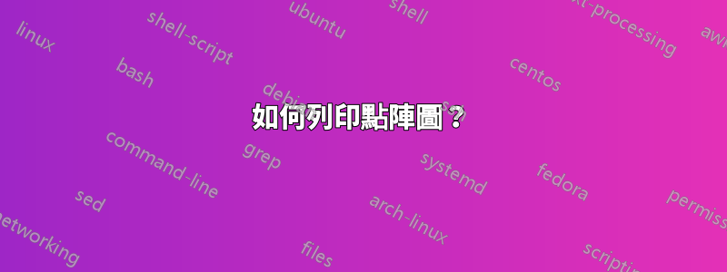如何列印點陣圖？