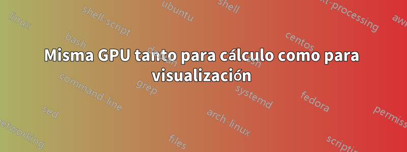 Misma GPU tanto para cálculo como para visualización