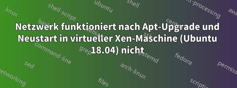 Netzwerk funktioniert nach Apt-Upgrade und Neustart in virtueller Xen-Maschine (Ubuntu 18.04) nicht