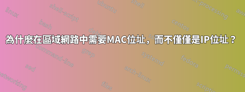 為什麼在區域網路中需要MAC位址，而不僅僅是IP位址？