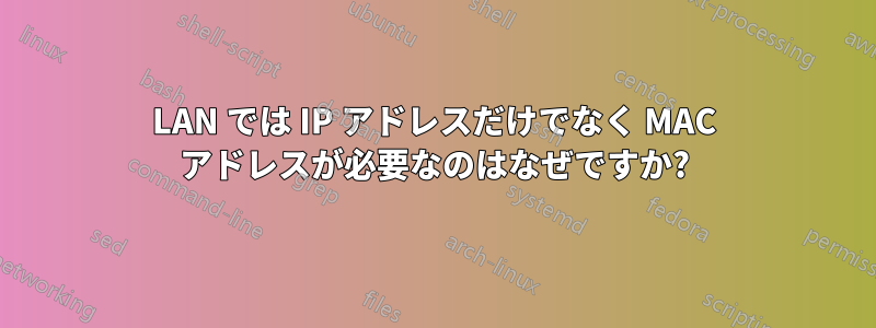 LAN では IP アドレスだけでなく MAC アドレスが必要なのはなぜですか?