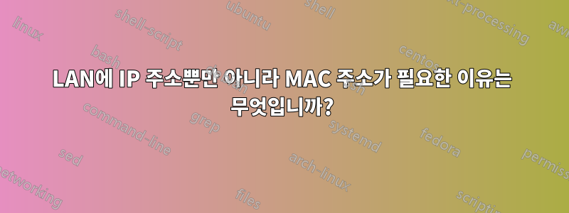 LAN에 IP 주소뿐만 아니라 MAC 주소가 필요한 이유는 무엇입니까?